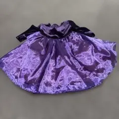 紫色ベルベットシフォンスカート90