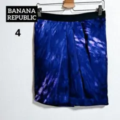 BANANA REPUBLIC 総柄 シルク ミニ丈 タイト スカート 4のサムネイル