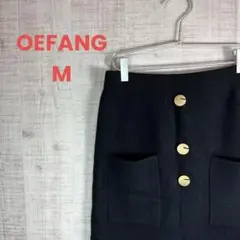 オイファン【M】レディース/ロングタイトスカート/ストレッチ/スリット/秋冬