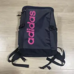 adidas ネイビー/ピンク リュック　スクエア