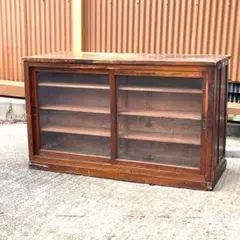 昭和レトロ　対面カウンター　両面サイドボード　キャビネット　ジャパンビンテージ