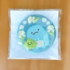 すみっコぐらし 刺繍缶バッジ とかげ ざっそうのサムネイル