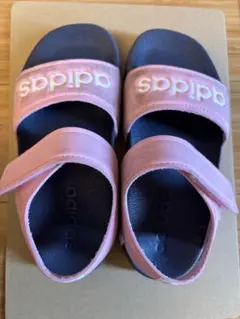 adidas アディダス サンダル ネイビー×ピンク 18cm