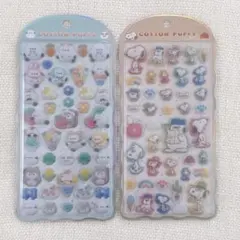 【正規品】スヌーピー　シマエナガ　コットンパフィーシール