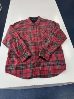 HABAND プリントネルシャツ　XL レッド