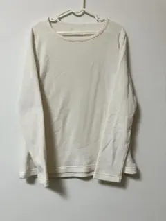 ホワイト 長袖 Tシャツ Lサイズ