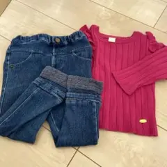 aolcina トップス ニット デニム パンツ 90