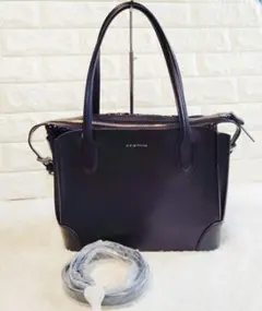 美品　cromia クロミア 2WAY ショルダーバッグ 本革 レザー ブラック