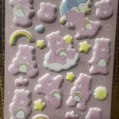 【国内未発売・海外正規品】　ケアベア　シール　ぷっくり　マシュマロ