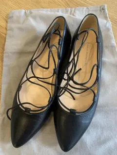 新品未使用品 ファビオルスコーニ レースアップ パンプス ブラック 37