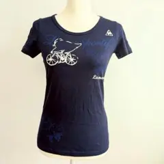 【ルコックスポルティフ】レディース　半袖　Tシャツ　カジュアルシャツ　紺色　S