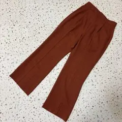 ローリズファーム　オレンジ　朱色　赤　ワイドパンツ