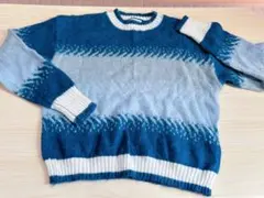 013✨️GANGWEI ボーダー柄 長袖ニットセーター M