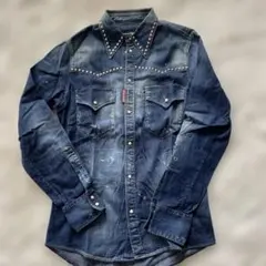 DSQUARED2 スタッズ付きデニムシャツ 46
