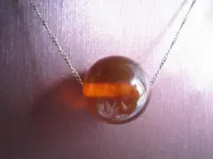 ☆綺麗！！ 大粒天然琥珀珠15mm シルバー925ペンダントネックレス