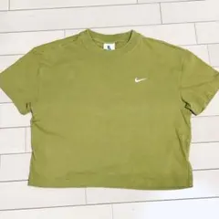 NIKE クロップドTシャツ Sサイズ オリーブ グリーン ナイキ