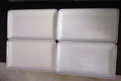 波模様 長方形皿 4枚セット