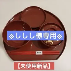 【未使用新品！！】赤い漆器 食器セット お食い初め