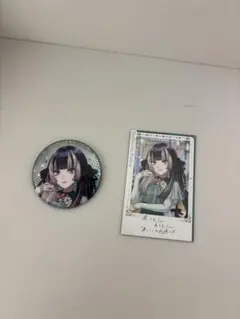 ホロライブ 儒烏風亭らでん 缶バッジ　カード