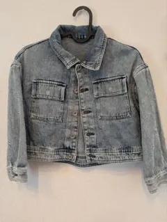 GUライトブルー デニムジャケット 130