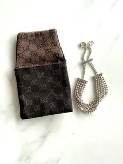 美品　GUCCI グッチ シルバー　5連 ブレスレット GGロゴ　sv925 銀のサムネイル