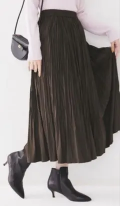 クリスマス先取りセール⭐︎アンタイトル⭐︎洗えるスエード調ランダムプリーツスカート