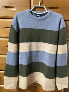 90s OLD STUSSY ボーダー ニット セーター vintage サーフ