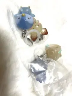 ポケピース　めじるしガチャマスコット　ポッチャマ、モクロー、ニャスパー、ピチュー