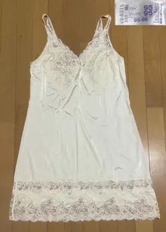 ワコール ロングキャミソール　95-95　クリーム系　usedのサムネイル