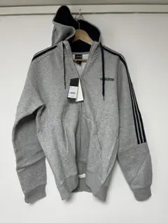 ★アディダス　 裏起毛　3 ストライプ　 パーカー ジャケットL ★EI9000