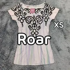 roar ロアー レディース カットソー 半袖 刺繍 総柄 メタルパーツ XSのサムネイル