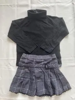 COMME CA ISM チェック柄スカート 100A