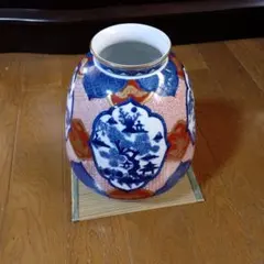 哲山作和風デザイン 陶器製花瓶 中型