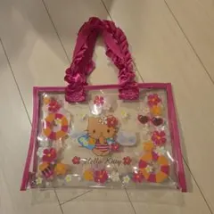 ローソン一番くじ 日焼けキティ キティちゃん クリアトートバッグ サンリオ