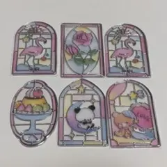 ステンドグラス風シール6枚セット