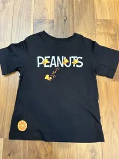 GU PEANUTS キッズTシャツ　黒　130センチのサムネイル