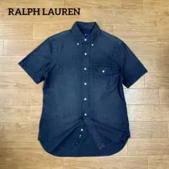 【極美品】RRL シャンブレーワークシャツ 半袖 S/S ユニオンチケット S 5109◇【美品】RRL 半袖シャンブレーシャツ ユニオンチケット XS