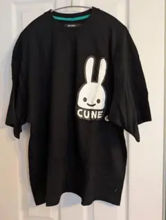 CUNE うさぎ Tシャツ 黒 サイズ3