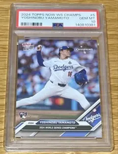 PSA10 topps now ドジャース 山本由伸 WS ルーキーカード - メルカリ