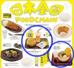 日本全国FOODCHAIN ミニチュア ぬーやるバーガーセット