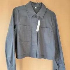 【GU タグ付き】ダークグレー Mサイズ 長袖シャツ ワークジャケット
