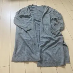 ロングカーディガン グレー 長袖のサムネイル