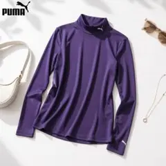 プーマ PUMA アンダーシャツ 紫 M ゴルフ トレーニング ロゴ