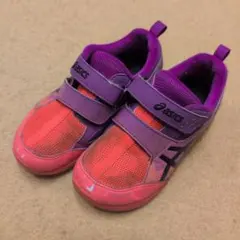 ASICS キッズ スニーカー ピンク/パープル 19.5cm