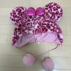 ディズニー ヒョウ柄ミニーファンキャップ