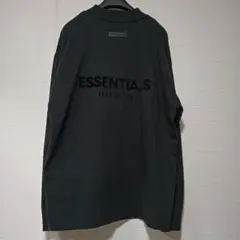 エッセンシャルズ バックロゴ モックネック ロンT 黒M