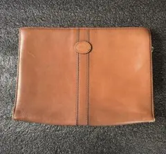 DAKS クラッチバッグ セカンドバッグ レザー ブラウン