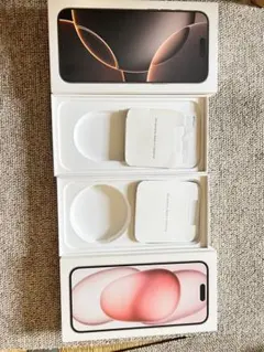 IPhone16promax と IPhone 15plus（空箱）