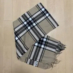 チェック柄マフラー ベージュ　GU