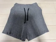 リブ編み グレー ショートパンツ Fサイズ